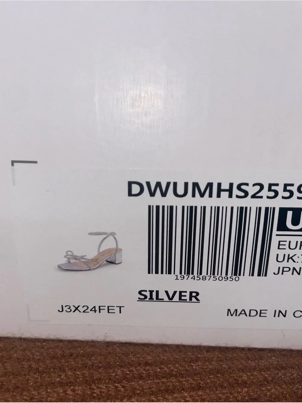 Dream Pairs Silver Glitter Strappy Heel Sandal